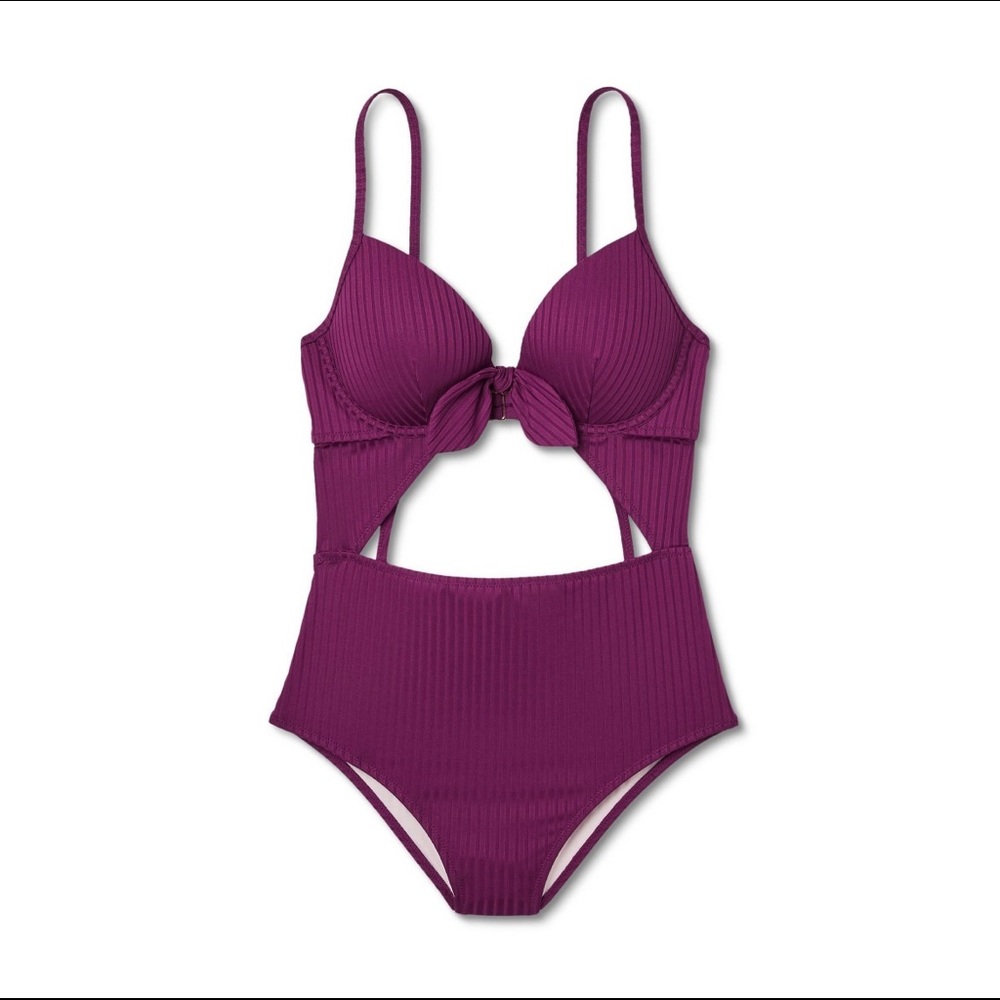 NWT Shade & Shore Cut Out One Piece Swimsuit 34DD - Picture 2 of 6